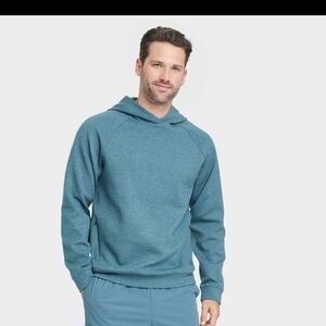 SOLD!! Men's Heather Light Green Fleece Hoodie - All In Motion Size XXL.